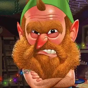 Angry Elf Christmas Miner slot visual from Gaming Corps available on mrpunter-casino.com.gr