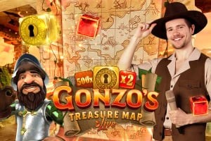 Gonzo's Treasure Map logo by Evolution at Mr Punter Casino