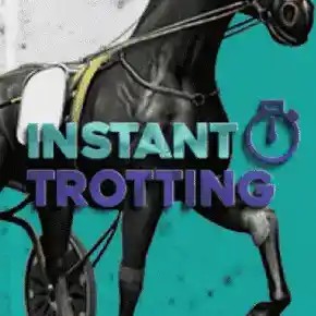 Instant Virtual Trotting logo by Leap Gaming at Mr Punter Casino