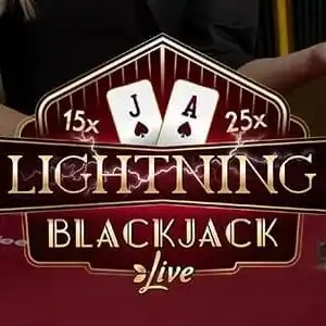 Lightning Blackjack logo by Evolution at Mr Punter Casino