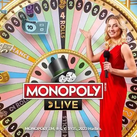 Monopoly Live casino game by Evolution – featured logo at Mr Punter Casino